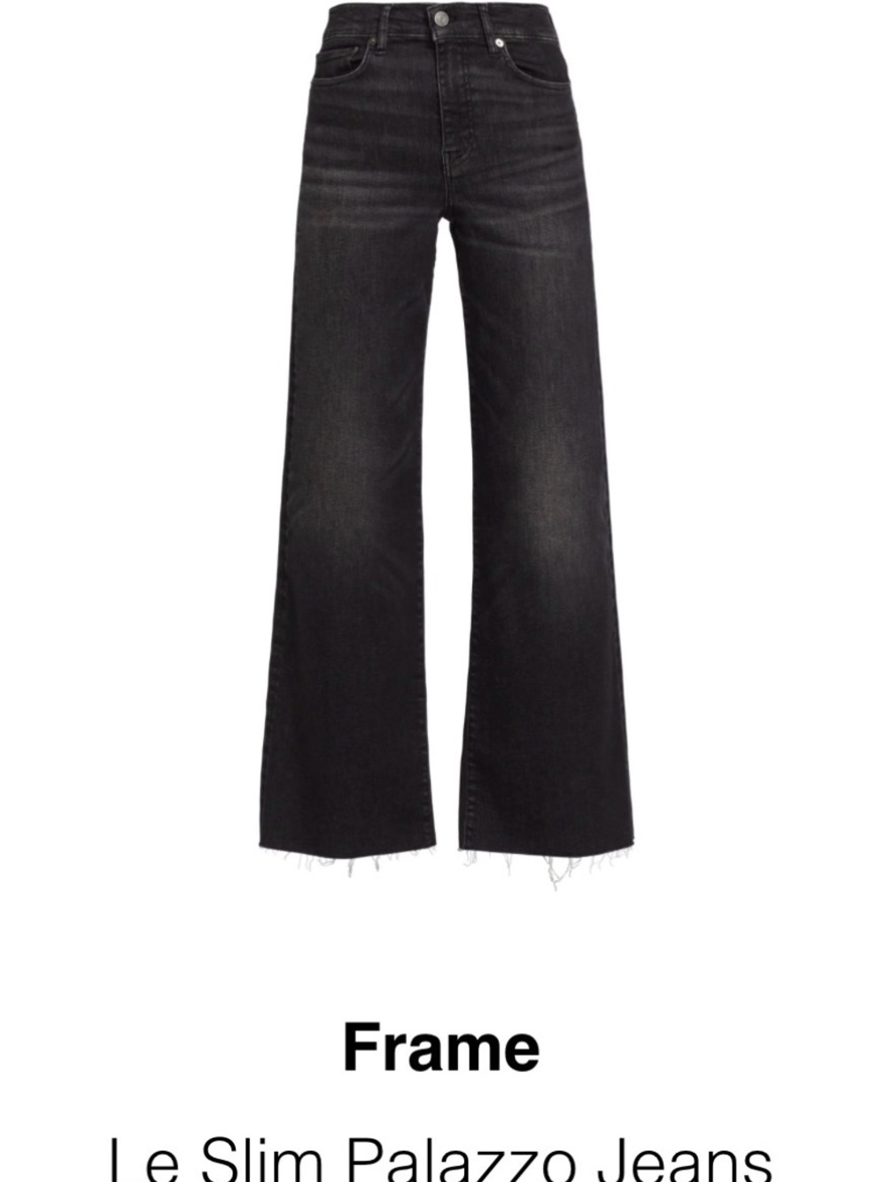 Frame Denim Wide-Leg High-Rise Jeans in Black